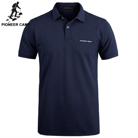 Pioneer Camp solid Color Breathable Classic Men's Polo Shirt Brand Clothing Men's Short-sleeved Recreational Polo Shirt 409010