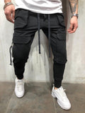 Casual Fitness Male Sportswear Tracksuit Sweatpants Men Pants Trendy Men's Hip Hop Pants Mens Joggers Solid Multi-pocket Pants